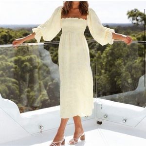 Petal & Pup Gabriella Dress in yellow size 4